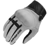 SHIMA SONIC Motorbike Gloves Men Textile Leather Short Summer Biker Armoured Protectors Motorcycle Perforated Ventilated Touchscreen Motorsport Glove Lightweight Motocross (Mens, Grey, S)