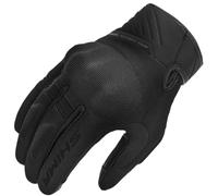 SHIMA SONIC Motorbike Gloves Men Textile Leather Short Summer Biker Armoured Protectors Motorcycle Perforated Ventilated Touchscreen Motorsport Glove Lightweight Motocross (Mens, Black, L)