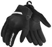 SHIMA SONIC Motorbike Gloves Men Textile Leather Short Summer Biker Armoured Protectors Motorcycle Perforated Ventilated Touchscreen Motorsport Glove Lightweight Motocross (Mens, White, 3XL)
