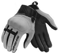 SHIMA SONIC Motorbike Gloves Men Textile Leather Short Summer Biker Armoured Protectors Motorcycle Perforated Ventilated Touchscreen Motorsport Glove Lightweight Motocross (Mens, Grey, S)