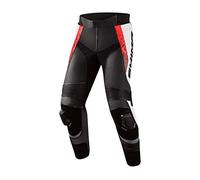 SHIMA STR 2.0 Motorbike Pants - Leather, Sport Pants with HIPS & Knees Protectors, Knee Sliders, Perforated Leather, for 2-Piece Suit (56, Red Fluo)