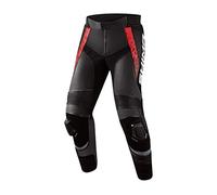 SHIMA STR 2.0 Motorbike Pants - Leather, Sport Pants with HIPS & Knees Protectors, Knee Sliders, Perforated Leather, for 2-Piece Suit (56, Red)