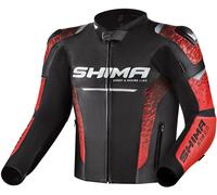 SHIMA STR 2.0 Motorcycle Leather Jacket, black-red, size 46 for Men