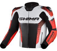 SHIMA STR 2.0 Motorcycle Leather Jacket, black-red, size 52 for Men