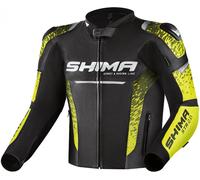 SHIMA STR 2.0 Motorcycle Leather Jacket, black-yellow, size 56 for Men