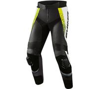 SHIMA STR 2.0 Motorbike Pants - Leather, sport pants with hips & knees protectors, knee sliders, perforated leather, for 2-piece suit (50, Fluo)