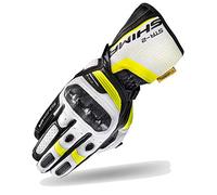 SHIMA STR-2 Motorbike Gloves Mens Leather Long Biker Armoured Protectors Motorcycle Perforated Ventilated Cool Reinforced Touchscreen Motorsport Glove Motorbikes Summer Autumn (Mens, Fluo, XL)