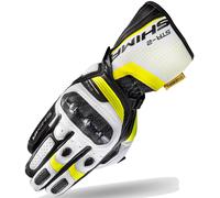 SHIMA STR-2 Motorbike Gloves Mens Leather Long Biker Armoured Protectors Motorcycle Perforated Ventilated Cool Reinforced Touchscreen Motorsport Glove Motorbikes Summer Autumn (Mens, Fluo, XL)