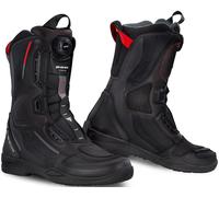 SHIMA STRATO LADY Motorcycle Boots for Women - Vented, Reinforced Lightweight Long Biker Riding Boots with ATOP Fast-Closure System, Ankle Protection, Non-slip Sole, Reflective Panels (Black, 6.5)