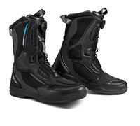 SHIMA STRATO LADY WP, Waterproof Motorcycle Boots for Women | Vented, Reinforced Lightweight Long Biker Riding Boots with ATOP Fast-Closure System, Ankle Protection, Non-slip Sole (Black, 6,5)