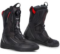 SHIMA STRATO Motorcycle Boots for Men - Vented, Reinforced Lightweight Long Biker Riding Boots with ATOP Fast-Closure System, Ankle Protection, Non-slip Sole, Reflective Panels (Black, 11)