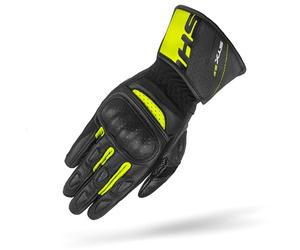 SHIMA STX Motorbike Gloves Men Leather Long Summer Biker Armoured Protectors Motorcycle Perforated Ventilated Reinforced Touchscreen Motorsport Glove Racing Motorbikes (Mens, Fluo, XXL)