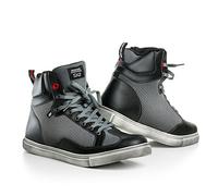 SHIMA SX-2 Black, Vintage Retro Italian Sneaker Urban City Motorcycle Boots (41-46), Black, Size:41