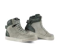 SHIMA SX-2 EVO Lady Motorbike Shoes for Women - Breathable, Reinforced Leather Street Riding Shoes with Ankle Support, Anti-Slip Sole, Gear Pad (Grey, 37)