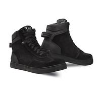SHIMA SX-2 EVO Motorbike Shoes for Men - Breathable, Reinforced Leather Street Riding Shoes with Ankle Support, Anti-Slip Sole, Gear Pad (Black, 8)