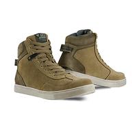 SHIMA SX-2 EVO Motorbike Shoes for Men - Breathable, Reinforced Leather Street Riding Shoes with Ankle Support, Anti-Slip Sole, Gear Pad (Brown, 11)