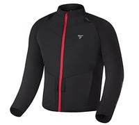SHIMA WARMUP men's motorbike jacket quilted jacket with insulation layer and windproof fabric on sleeves (Black, S)