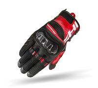 SHIMA X-BREEZE 2 Motorbike Gloves Men Leather Summer Biker Armoured Protectors Motorcycle Perforated Ventilated Reinforced Motorsport Glove Street Motorbikes (Mens, Red, L)