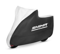 SHIMA X-COVER Motorbike Cover Waterproof Outdoor Motorcycle Shelter Covers Outside Rain Large Dustproof Rainproof UV Lock Holes All Season Motor Bike Scooter (Black, S)