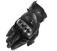 SHIMA XRS-3 Motorbike Gloves Men Leather Short Sport Biker Armoured Protectors Motorcycle Perforated Ventilated Reinforced Touchscreen Motorsport Glove Racing Motorbikes (Mens, Black, M)