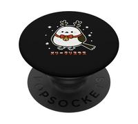 Shimaenaga bird Christmas reindeer bell Hokkaido snow fairy PopSockets Adhesive PopGrip