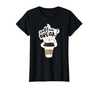 Shimaenaga Bird | Coffee | Break | Japan | Hokkaido | Snow Fairy | Coffee Lover Value Graphic T-Shirt, Women, Black, XS