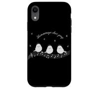 Shimaenaga Three Brothers Beret Choir Music Lover Japanese Wild Birds Hokkaido White Birds Case for iPhone XR