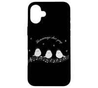 Shimaenaga Three Brothers Beret Choir Music Lover Japanese Wild Birds Hokkaido White Birds Case for iPhone 16 Plus