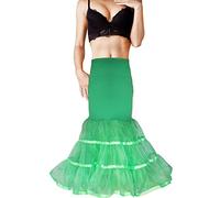 SHIMALY Women Mermaid Wedding Petticoat Fishtail Underskirt Trumpet Crinoline for Mermaid Wedding Dress (S-M, Green)