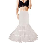 Shimaly Women's Mermaid Petticoat Fishtail Underskirt Trumpet Petticoat for Wedding Dress (S-M,Ivory)