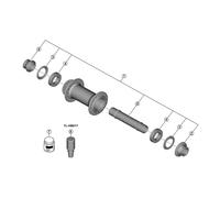 Shimano Cartridge Bearing HB-M8210-B - Sealed 17x30x7 mm Silver