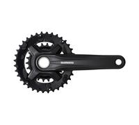 SHIMANO 9-Speed Mountain Bicycle Crank Set - FC-MT210-3 (Black - 175MM