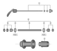Shimano Alivio Fh-mt200 Rear Hub Axle 141 mm Silver