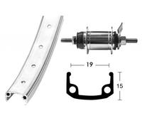 SHIMANO Bike-Parts Unisex - Adult H-Wheel 75RB Hub Wheel Silver, 1 Size