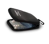 SHIMANO Black Carbon Look Rig Wallet (Medium, 8 Secure Fastening Vinyl Rig Sleeves, Zipper Closure, Coin Pocket, 2 or 3 Years Warranty)