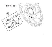 Shimano BR-M395 rotor fixing bolt and lock washer