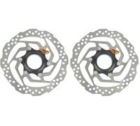 Shimano Brake Disc 160 mm Centre Lock RT10 Solo Resin Bicycle, silver (Pack of 2)