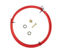 Shimano-Compatible Brake Hose Set for BH90, M7000, M8000, M9000 Hydraulic Disc Brakes, 2.0 Meter Rubber Hose, 5.0mm Internal Diameter (Red)