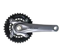 SHIMANO Deore Crankset FC M617 Mod. 16 Hollowtech II for 10 Speed, Individually Packed with Sealed Bearing 22/36T Without Chain Guard Ring, Not Suitable for Bash Guard Fitting, 175 mm, Silver