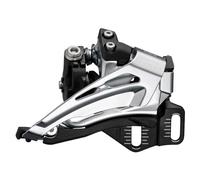 SHIMANO Deore Deore M6025-E double front derailleur, E-type mount, top swing, down pull One Size, Black,2091144970