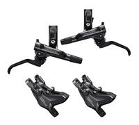 Shimano Deore M6100 Front And Rear Disc Brake Set - Black / Pair / 1000mm front / 1700mm rear hose