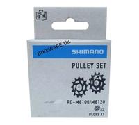 Shimano XT M8100 Tension & Guide Pulley Jockey Wheels - Black / 12 Speed Black