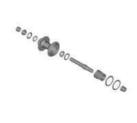 Shimano Deore Wh-mt501 Rear Hub Axle Black