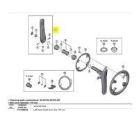 Shimano Fc-r9100-p Left Crank 170 mm Black