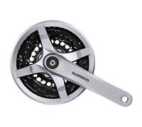 SHIMANO FC TY501 Square 6/7/8 Speed Chainset, Unisex, FC-TY501 Vierkant 6/7/8-fach, Silver, 175 mm
