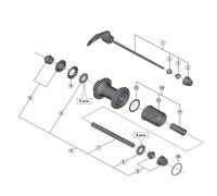 Shimano FH-5800 complete quick release, 168 mm