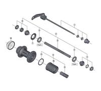 Shimano SPARE PART FH-M4050 complete hub axle