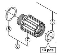 Shimano Spares FH-M640 Bicycle Cycle Bike Complete Freewheel Body