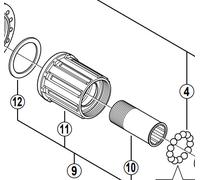 Shimano Fh-m770 Freehub Body Black