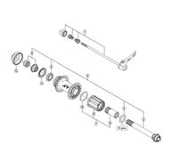Shimano FH-M785 complete quick release, 168 mm